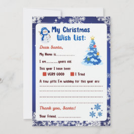 Christmas Letter to Santa Winter Wonderland  Einladung
