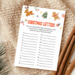 Christmas Letters Game Feiertagskarte<br><div class="desc">Get creative with our Christmas Letters Game Printable! A fun and engaging word challenge full of holiday spirit.
76SE C</div>