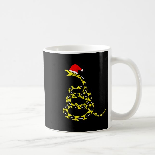Christmas Libertarian Gadsden Don't Tread Snake  Kaffeetasse (Rechts)