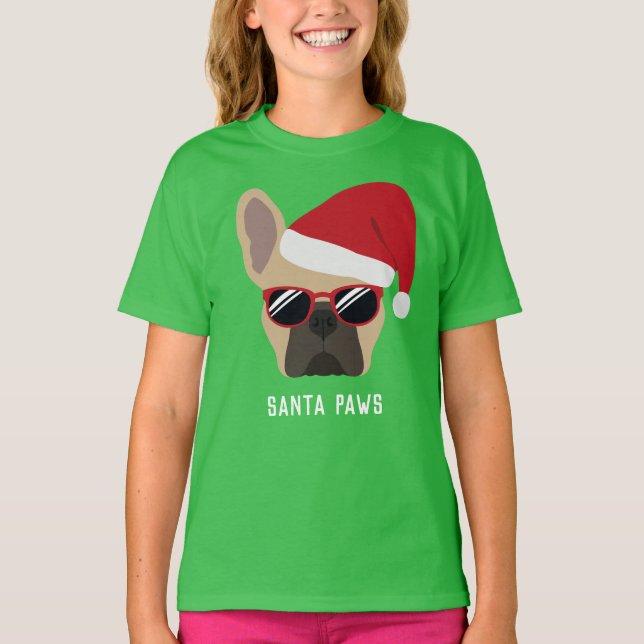 Christmas Light Fawn French Bulldog T-Shirt (Vorderseite)