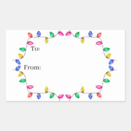 Christmas Light Gift Sticker