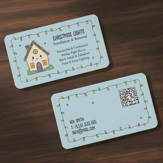 ☃️Christmas Lighting QR Vcard Visitenkarte (Christmas Lighting QR Vcard Business Card)