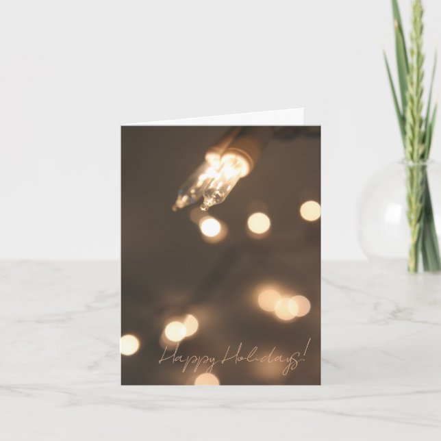 Christmas Lights Feiertagskarte (Vorderseite)