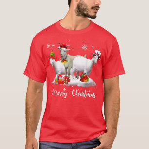Christmas Lights Goat XMas Pajama T-Shirt