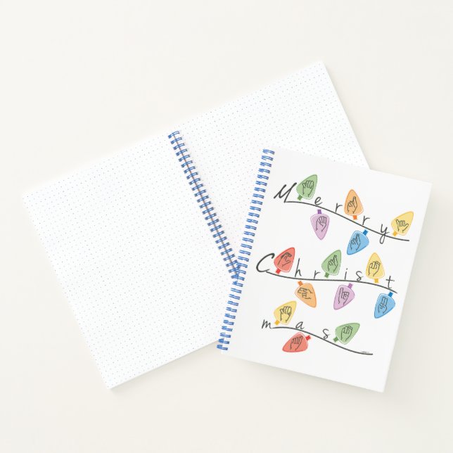 Christmas Lights in Sign Language Notizbuch (Innenseite)
