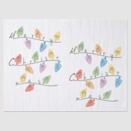 Christmas Lights in Sign Language Seidenpapier