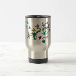 Christmas lights mug reisebecher