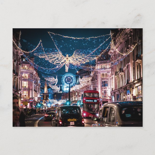 CHRISTMAS LIGHTS - REGENT STREET, LONDON, Vereinig Postkarte (Vorderseite)