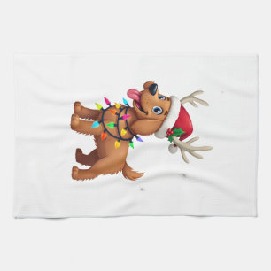 Christmas Lights Soft Coated Wheaten Terrier Hund Geschirrtuch