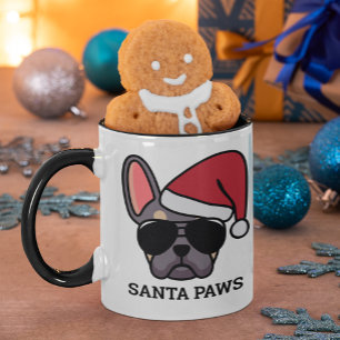 Christmas Lilac Tan French Bulldog Tasse
