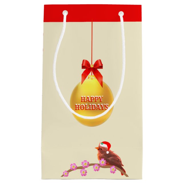 Christmas Little Bird Kleine Geschenktüte (Vorderseite)