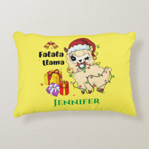 Christmas Llama Accent Pillow Dekokissen