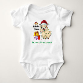Christmas Llama Baby Bodysuit Strampler