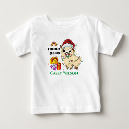 Christmas Llama Baby T - Shirt