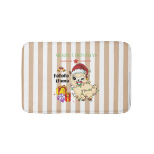 Christmas Llama Bath Mat Badematte
