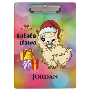Christmas Llama Clipboard Klemmbrett