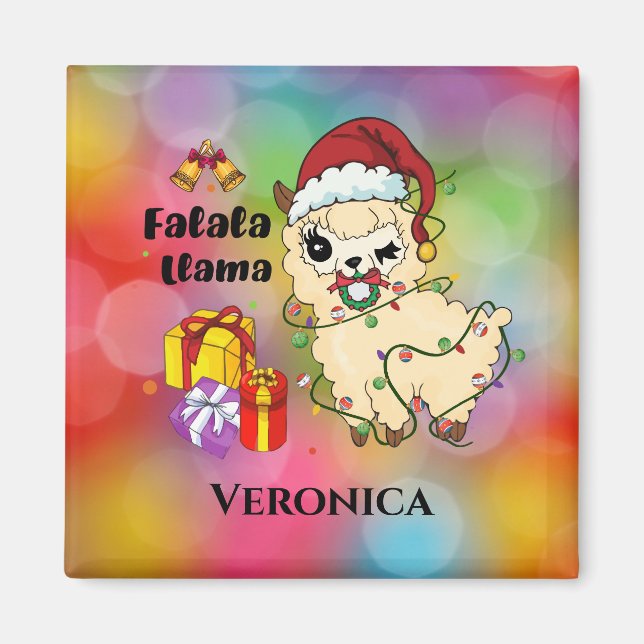 Christmas Llama Magnet (Vorne)