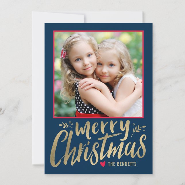 Christmas Love ÉDITABLE COULEUR Carte photo de vac (Devant)