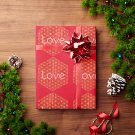 Christmas love flower of life Geschenkpapier