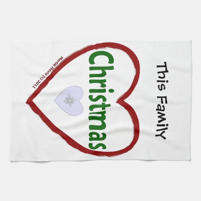 Christmas Love Serviettes de cuisine (Horizontal)
