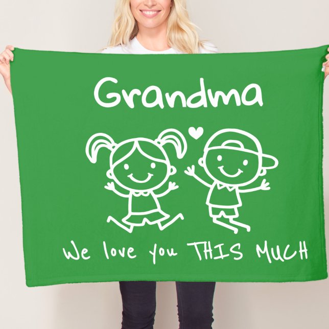 Christmas Love You Grandma Fun Graphic Gift Fleecedecke (Von Creator hochgeladen)