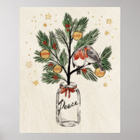 Christmas Lovebirds Peace