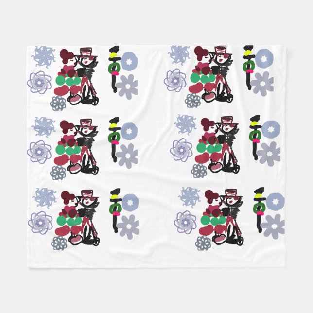 Christmas Lovely walking Fleecedecke (Vorderseite (Horizontal))