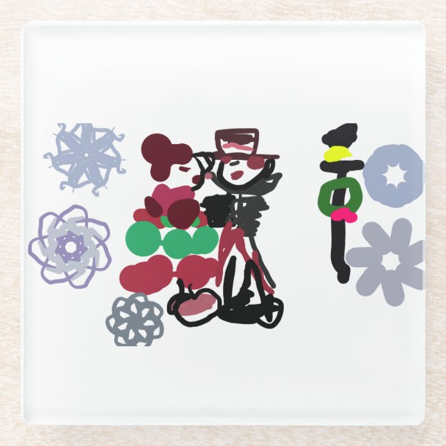 Christmas Lovely walking Glasuntersetzer (Vorderseite)