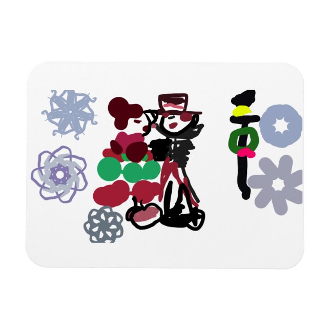 Christmas Lovely walking Magnet (Horizontal)