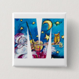 CHRISTMAS M SCHREIBEN / INSPIRIERT SANTA MONOGRAMM BUTTON