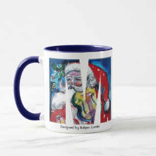 CHRISTMAS M SCHREIBEN / SANTA MIT VIOLIN MONOGRAM TASSE
