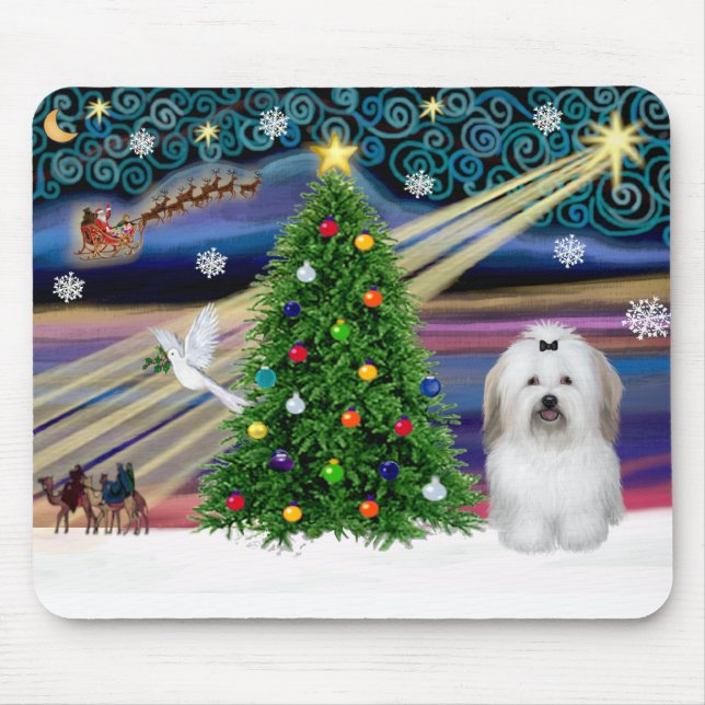 Christmas Magic Coton De Tulear Mousepad (Vorne)