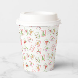 Christmas Mahjong Tiles Pappbecher