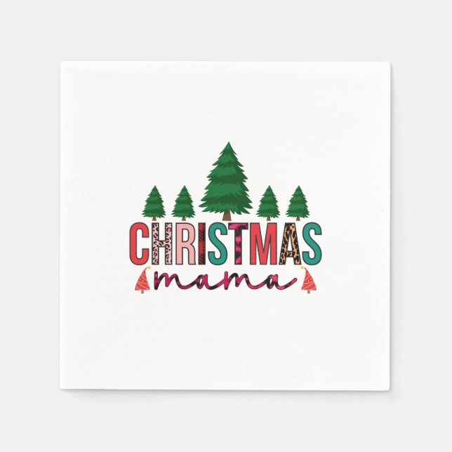 Christmas Mama Serviette (Vorderseite)