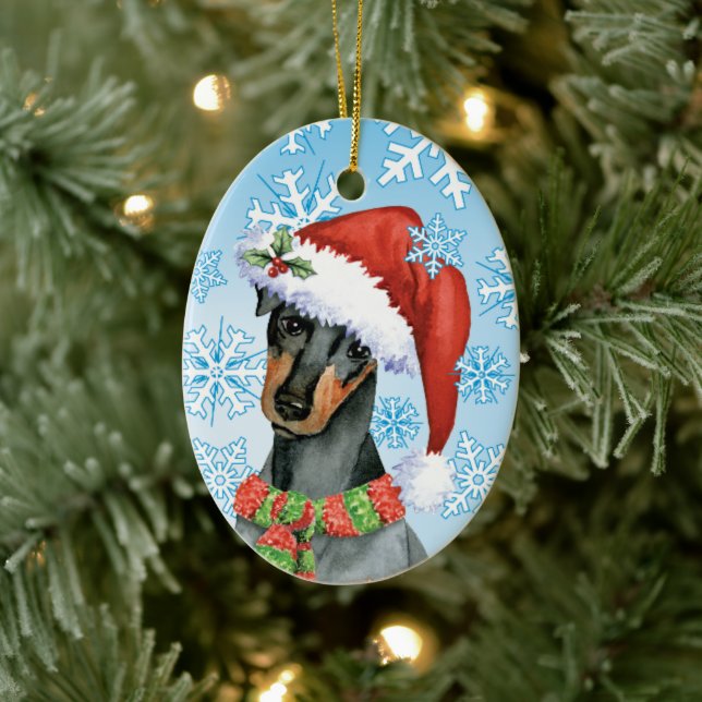 Christmas Manchester Terrier Keramik Ornament (Baum)