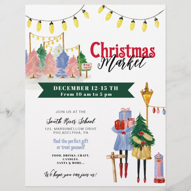Christmas market, holiday craft fair  flyer (Vorne)