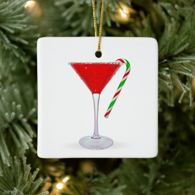 Christmas Martini Cocktail Keramikornament (Baum)