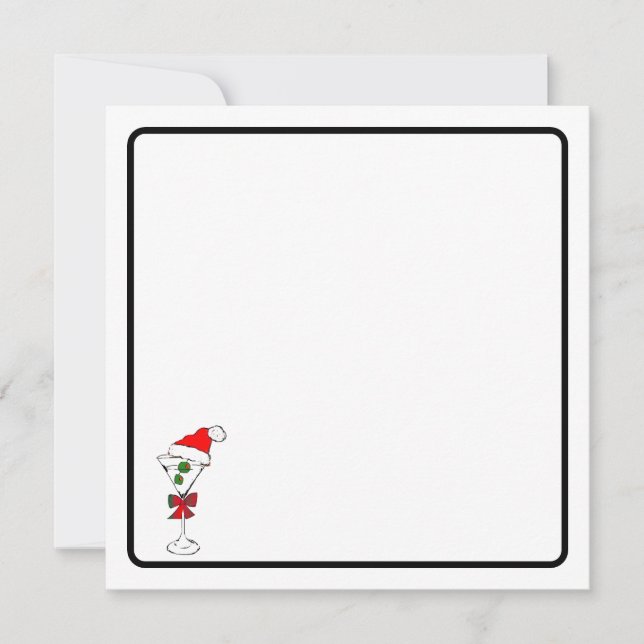 Christmas martini note card  mitteilungskarte (Vorderseite)