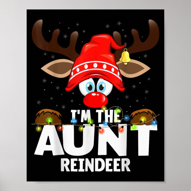 Christmas Matching I'm The Aunt Reindeer  Poster (Vorne)