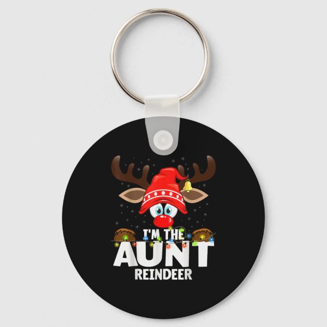 Christmas Matching I'm The Aunt Reindeer  Schlüsselanhänger (Vorderseite)