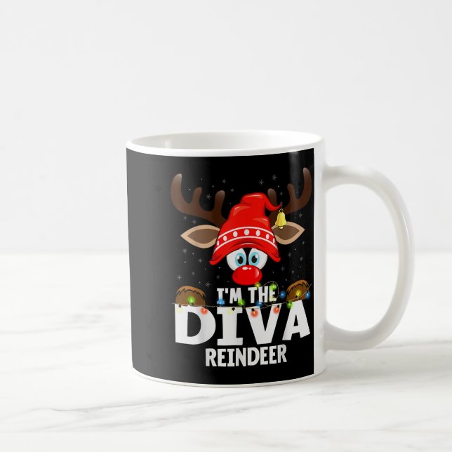 Christmas Matching I'm The Diva Reindeer  Kaffeetasse (Rechts)