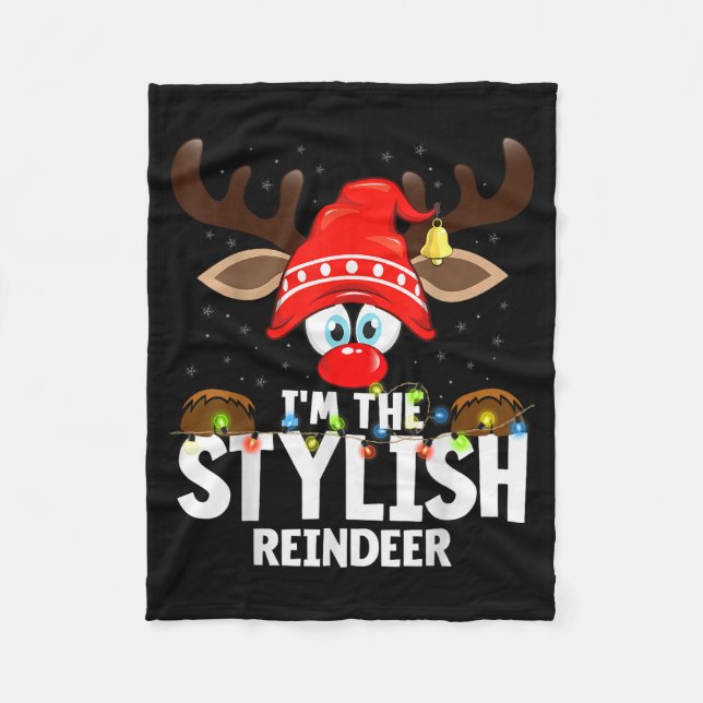 Christmas Matching I'm The Stylish Reindeer  Fleecedecke (Vorderseite)