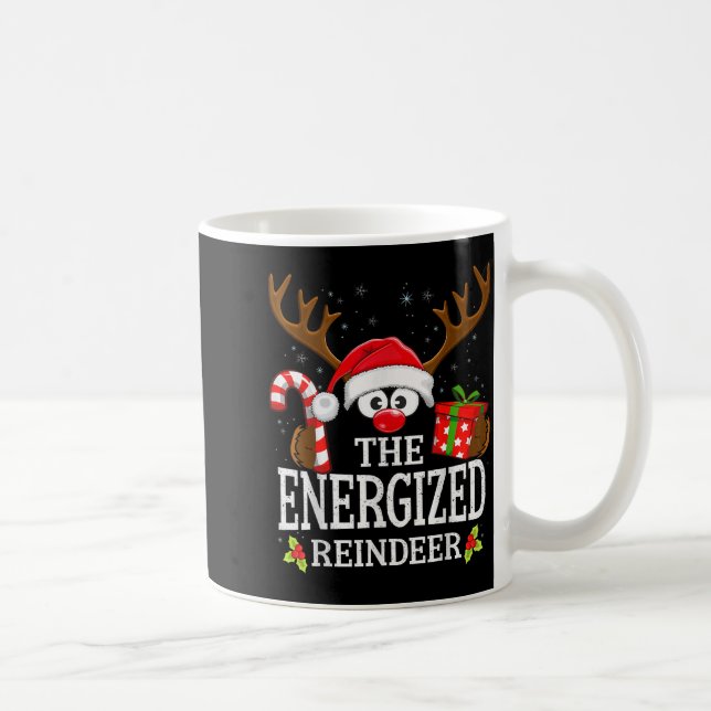 Christmas Matching The Energized Reindeer Family  Kaffeetasse (Rechts)
