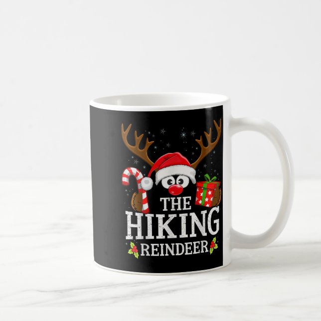 Christmas Matching The Hiking Reindeer Family  Kaffeetasse (Rechts)