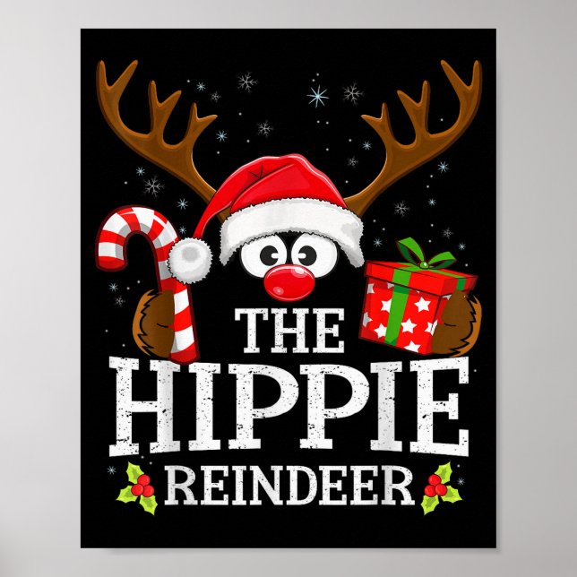 Christmas Matching The Hipe Reindeer Family  Poster (Vorne)