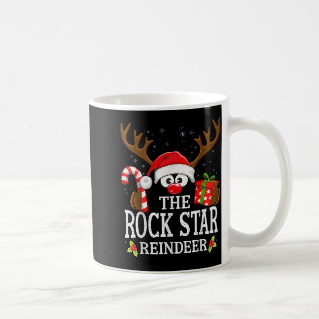 Christmas Matching The Rock Star Reindeer Family  Kaffeetasse (Rechts)