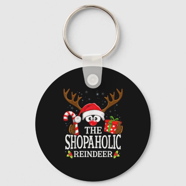 Christmas Matching The Shopaholic Reindeer Family  Schlüsselanhänger (Vorderseite)