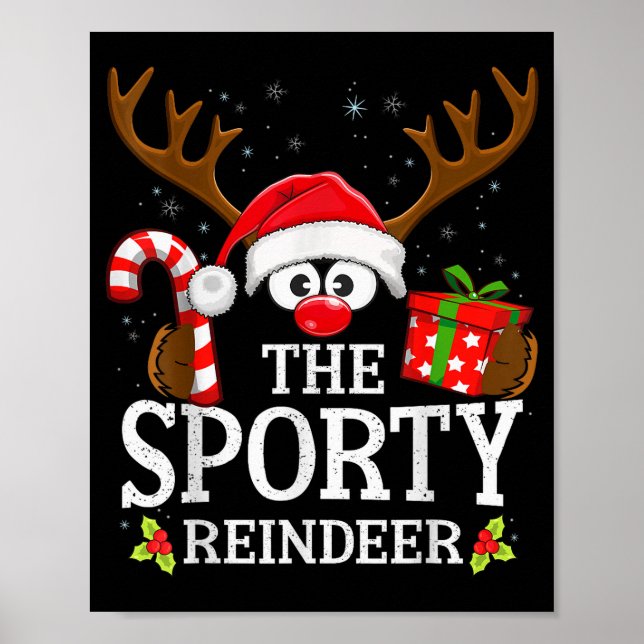 Christmas Matching The Srty Reindeer Family  Poster (Vorne)