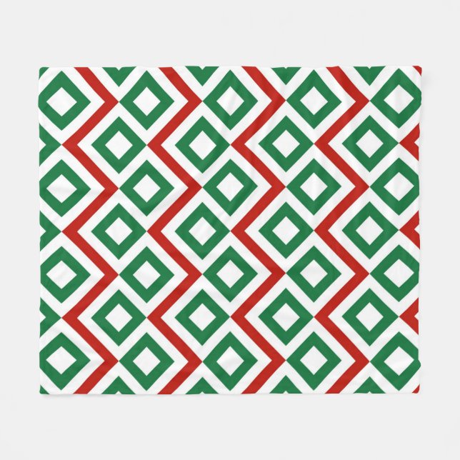 Christmas Meander Fleecedecke (Vorderseite (Horizontal))