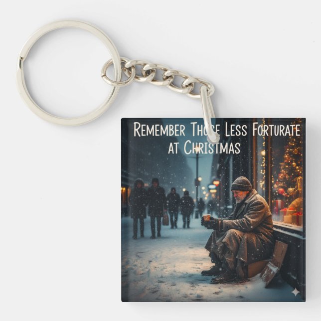 CHRISTMAS MEANING PICTURE REMEMBER THE POOR SCHLÜSSELANHÄNGER (Vorderseite)